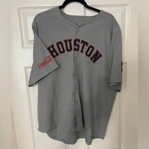Houston Astros Stadium Giveaway Gray #2 Jersey Texas Flag Coca Cola Size XL RARE